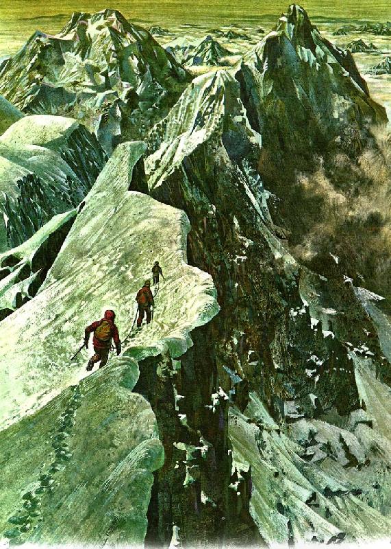 unknow artist manga manniskor kan bergsklattring tyckas vara en egendomlig sysselsattning oil painting picture